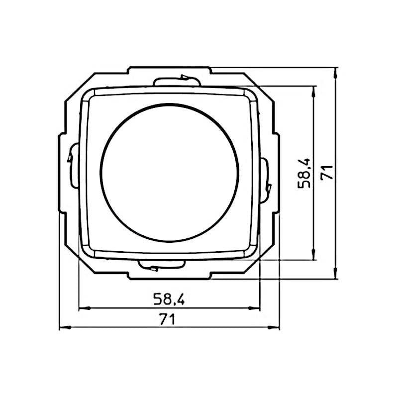 Kopp Rivo reinweiß Dimmer LED 3-35 Watt (843217081) Abmessungen