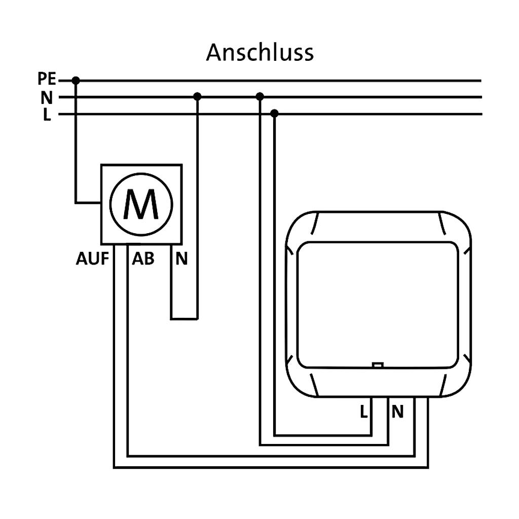 Kopp Rollladenzeitschaltuhr arktisweiß (198513188) Anschlussplan