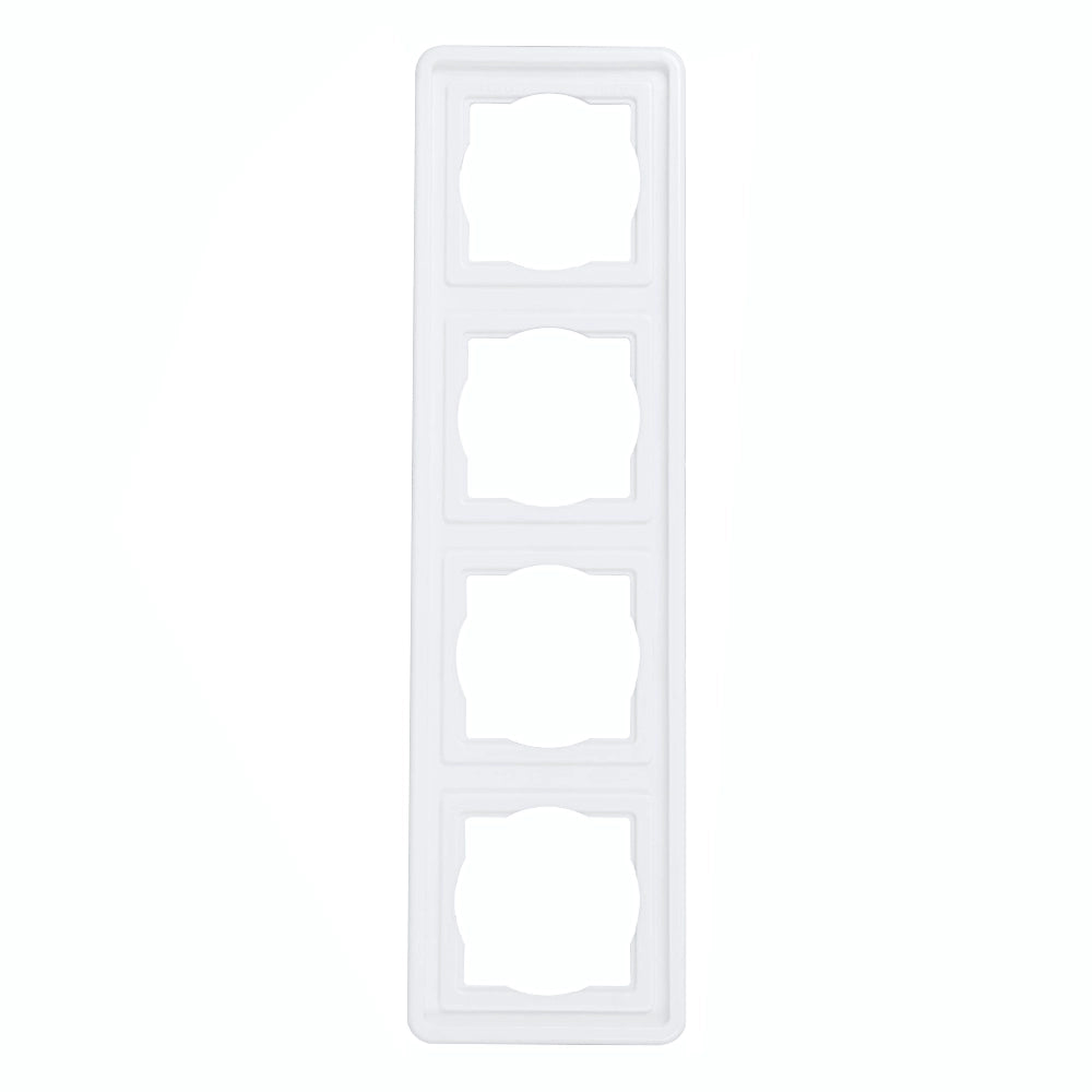 Kopp Standard arktisweiß Feuchtraum Rahmen 4-fach (302602063) Vorderansicht