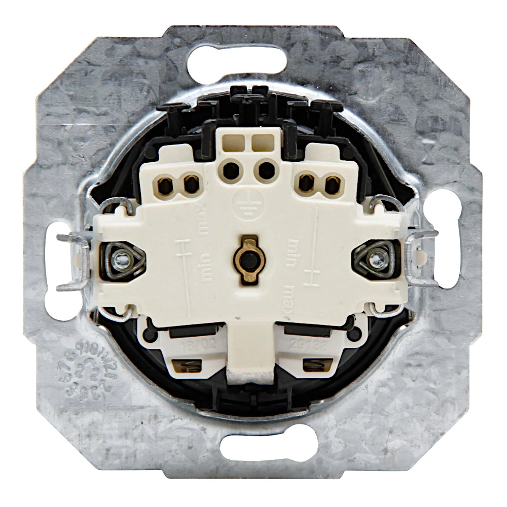 Kopp Venedig reinweiß Steckdose mit Berührungsschutz + Deckel (924329083) Rückansicht