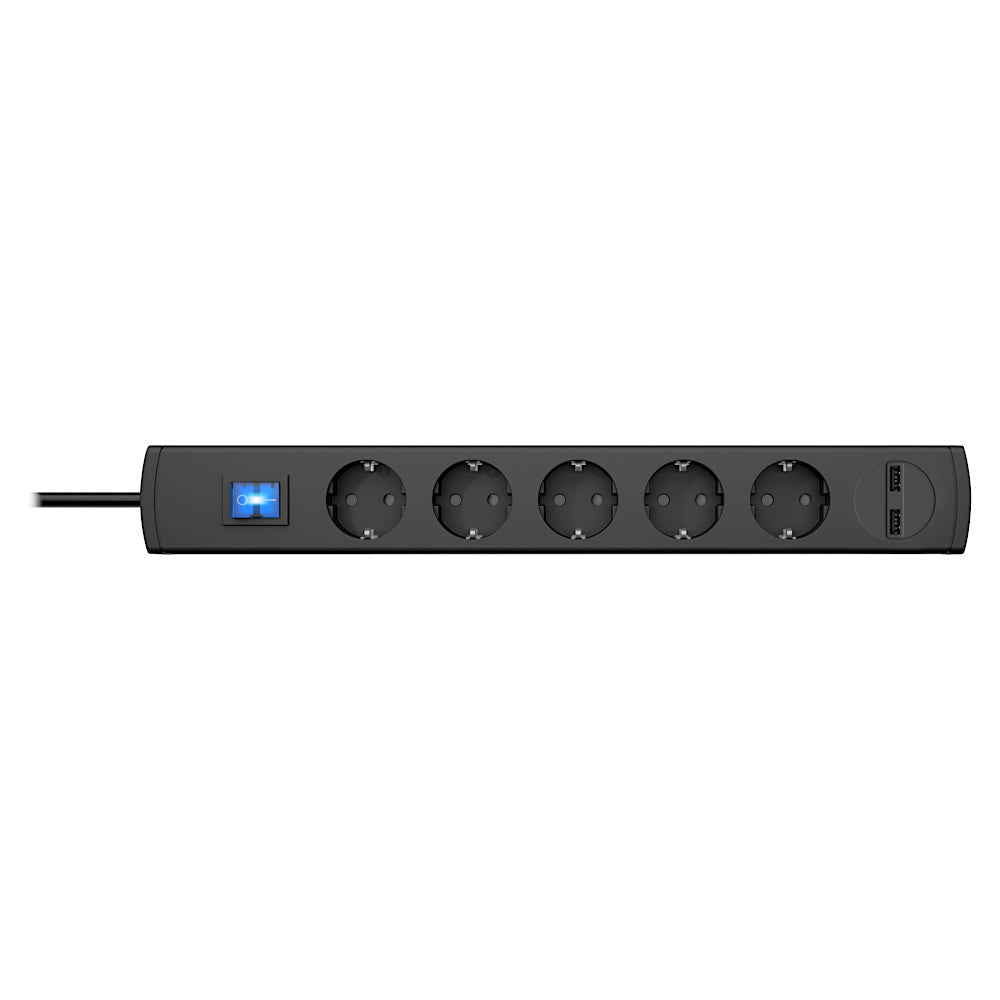 Kopp UNOversal plus Steckdosenleiste 5-fach + 2x USB 1,4m anthrazit (233605003)