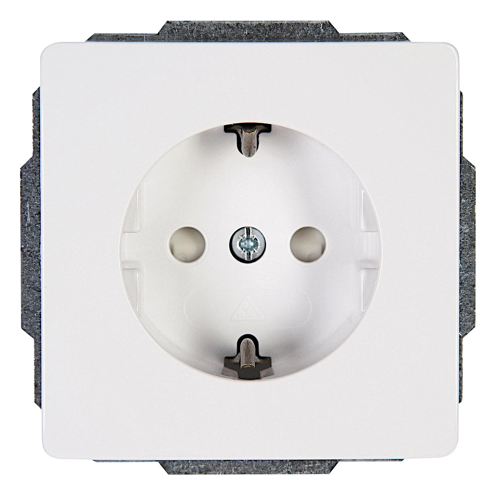 Kopp Venedig reinweiß Steckdose mit Berührungsschutz (924029084) Vorderseite