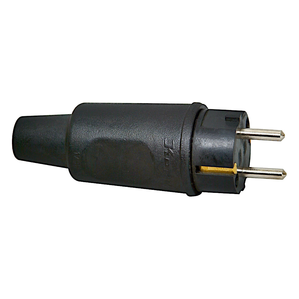 Kopp Vollgummi Stecker schwarz IP44 (179516009) Seitenansicht