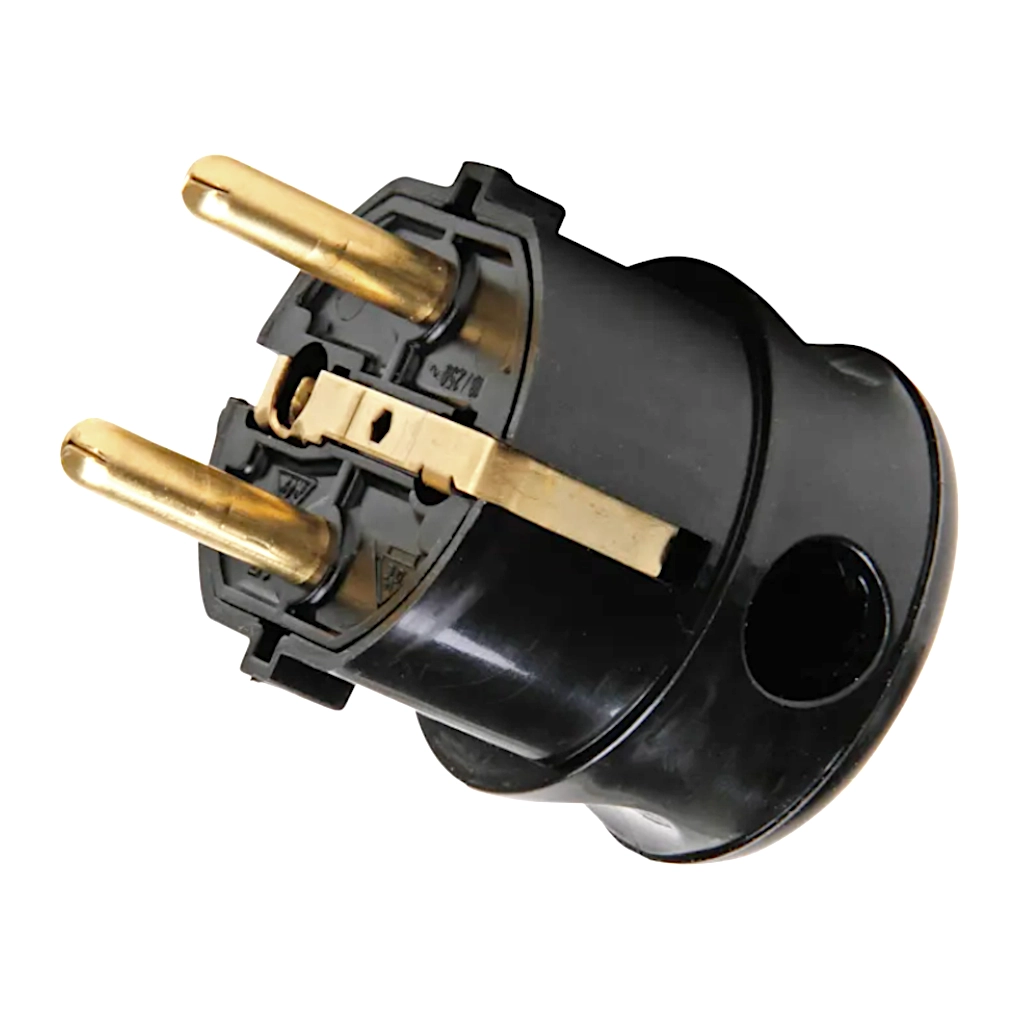 Kopp Winkelstecker in schwarz (178505000) Ansicht schräg von unten