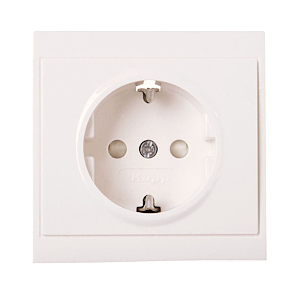 Kopp Malta (creme)weiß Steckdose mit Berührungsschutz (923401083)