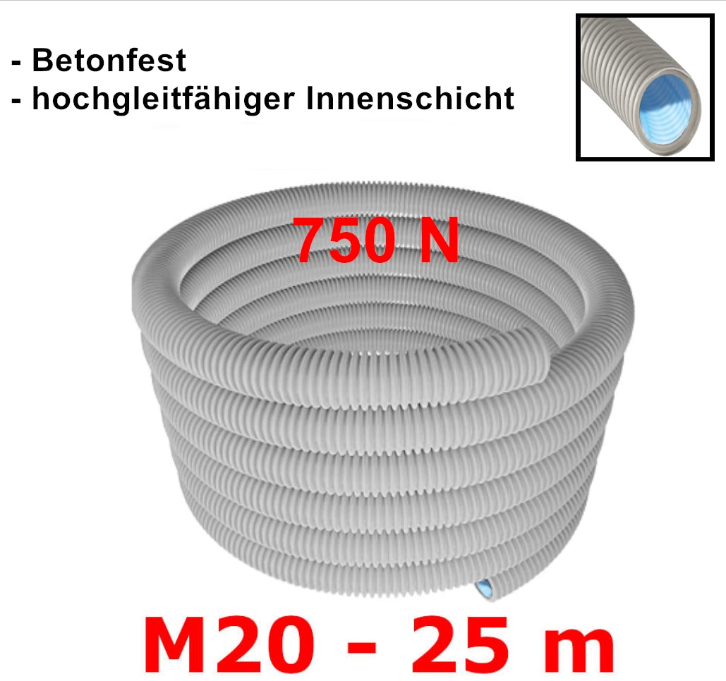 Leerrohr betonfest M20 750N | 25m