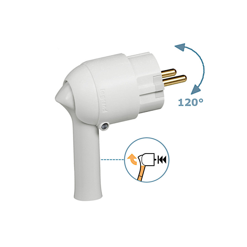 Legrand Stecker mit Schnellabzug weiß (050175)