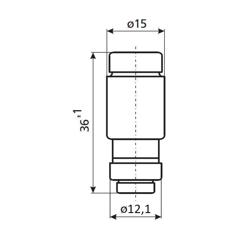 NEOZED Sicherungen 25A D02 E18 gelb Abmessungen