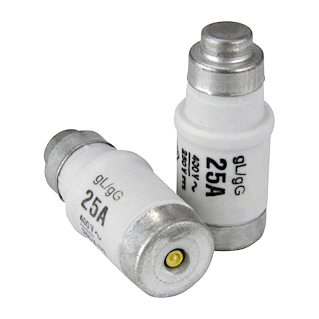 NEOZED Sicherungen 25A D02 E18 gelb | 10 Stück