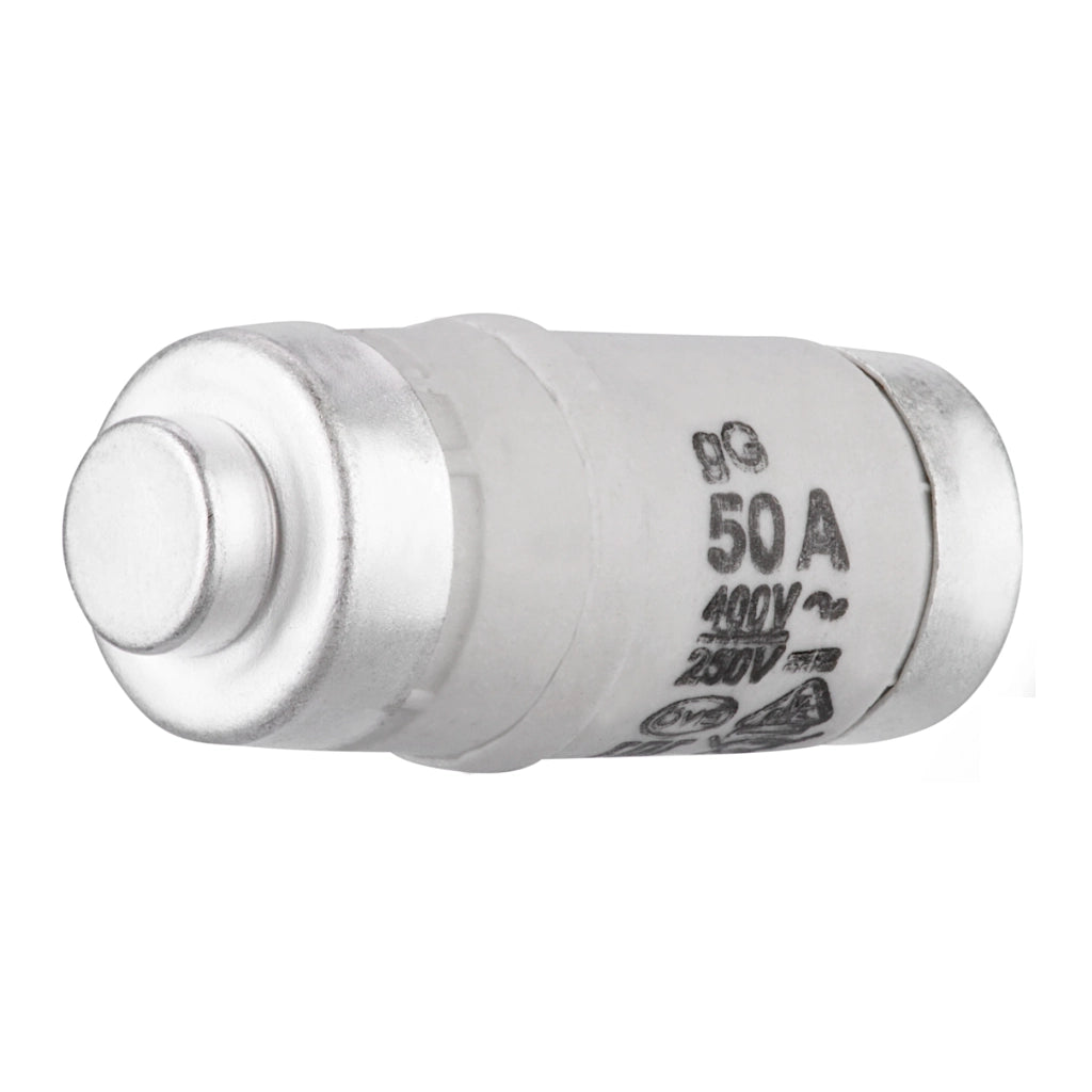 NEOZED Sicherungen 50A D02 E18 weiß - Ansicht liegend