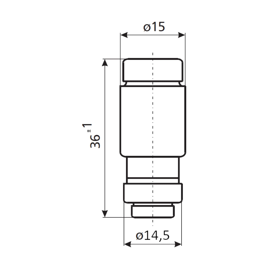 NEOZED Sicherungen 50A D02 E18 weiß technische Zeichnung mit Abmessungen