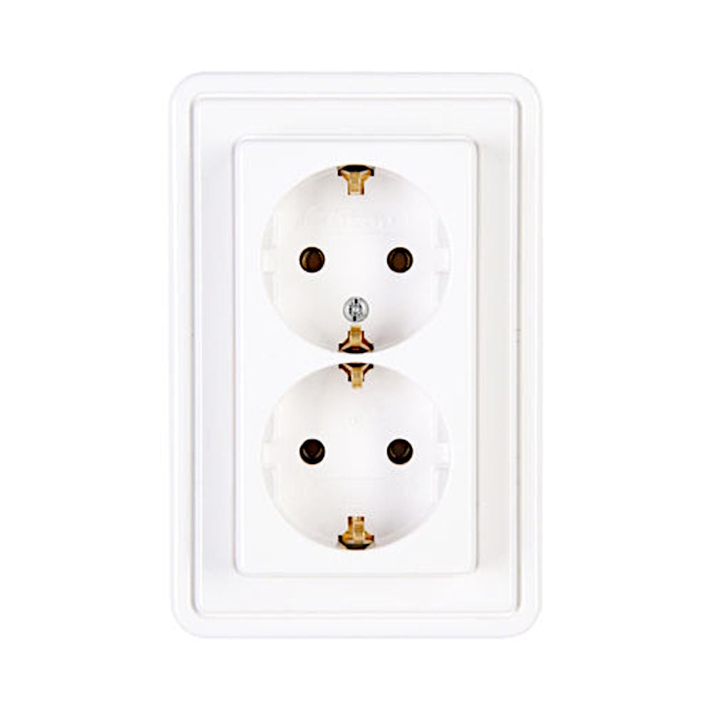 Kopp Vision arktisweiß Steckdose 2-fach (118302061)