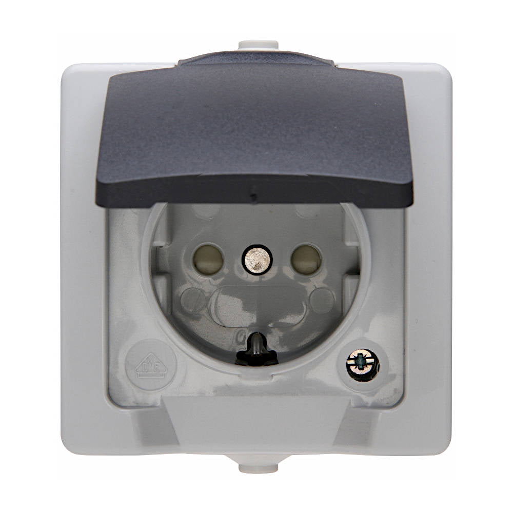 Kopp Nautic grau Steckdose mit Berührungsschutz (107856005)