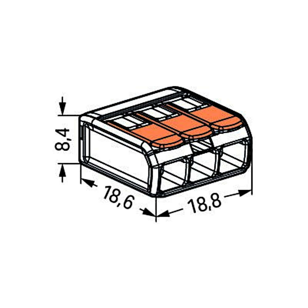 Wago 221-413 Compact Verbindungsklemme