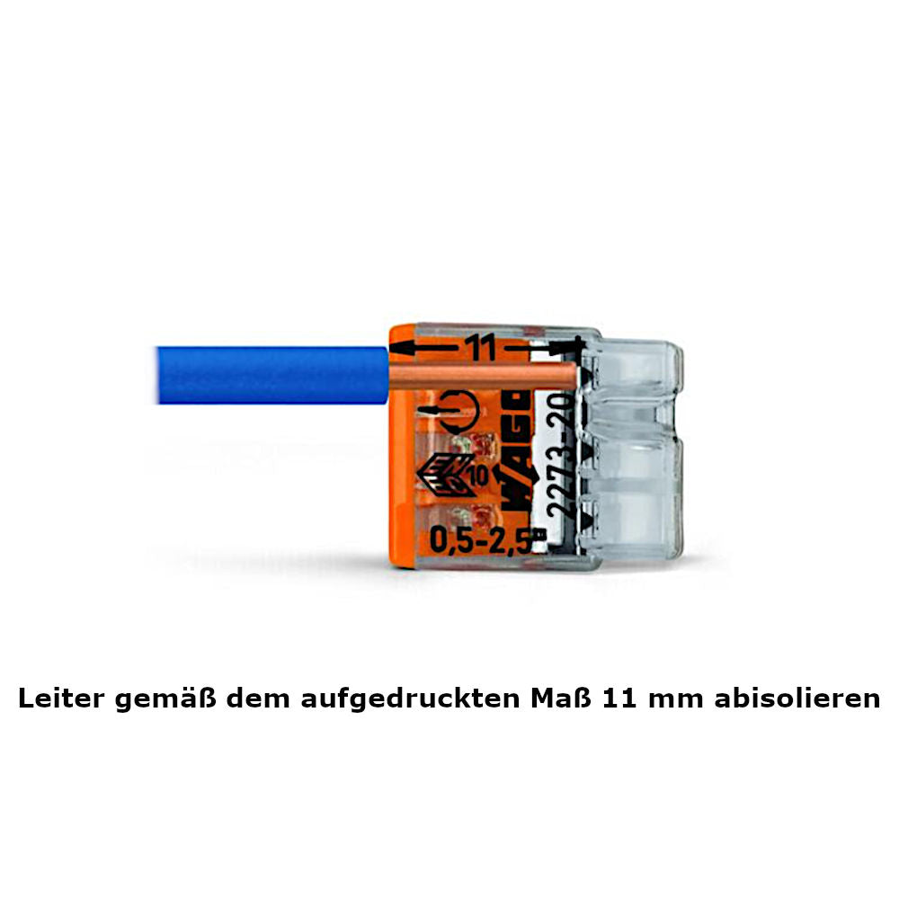 Wago 2273-203 Compact Verbindungsdosenklemme orange - 25 Stück