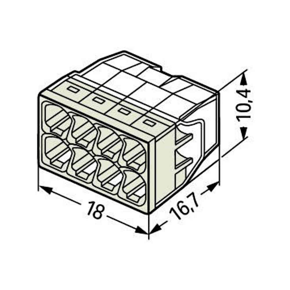 Wago 2273-208 Compact Verbindungsdosenklemme